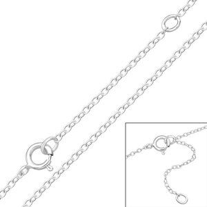 Sterling Silver Cable Chain Necklace 15"